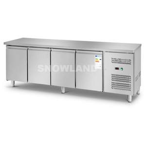 Nouveau restaurant cuisine congélateur refroidissement par <span class=keywords><strong>air</strong></span> établi 4 portes sous le comptoir réfrigérateur acier inoxydable plan de travail congélateur - Product Image 1
