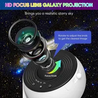 Projecteur Galaxie Étoilée Veilleuse 13 Effets d'Affichage Rotation 360° sur Batterie Blanc Chaud Cadeau Enfants Décoration Chambre Vente en Gros