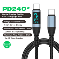 Nouveau câble de charge rapide USB-C 240W 5A en nylon tressé pour iPhone et autres téléphones mobiles