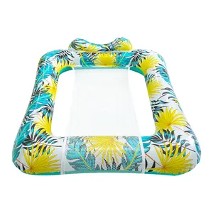 Nouvelle chaise flottante de piscine avec appui-tête flotteur de piscine personnalisé respirant avec tapis de siège en maille flotteur de piscine pour adultes gonflable