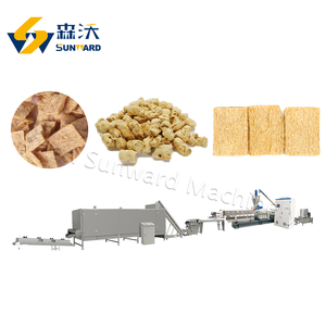 Soja Chunks Banane Ki Machine Protein Bar Extrusora Maquinaria Soja Nuggets Extrusora Equipo Línea - Product Image 3