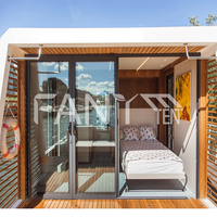 Maison flottante luxueuse, maison mobile modulaire, mini-maison, hôtel préfabriqué flottant, maison flottante solaire, maison flottante de type yacht
