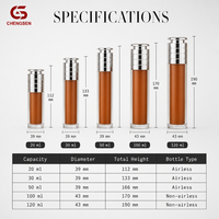 Ensemble de contenants cosmétiques vides sans air pour soins de la peau, flacon pompe de luxe 30g 50g 100ml, bouteille sous vide en acrylique 30ml 50ml 120ml