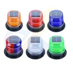 Luce di Segnalazione Solare Lampeggiante Ambra a Prezzo di Fabbrica, Lampada Faro LED Gialla per Avvertimenti Stradali - Product Image 3