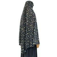 Ramadan musulman femme Long Khimar Hijab fleur paillettes prière douce Hijab élégant modeste XL/2XL Abaya Tops Eid arabe Niqab
