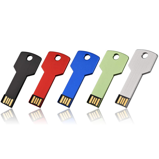 New Metal Key Shaped USB Flash Drive 4GB-64GB USB 2.0 with 3-Year Warranty