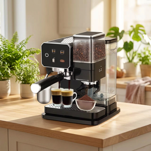 Cafetera Semiautomática de 19 Bares de Presión, Control Digital, Tanque de Agua de 1.8L, Capacidad para 2 Tazas, Pantalla Táctil, Uso Doméstico - Product Image 1