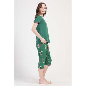 Combinaison de nuit ovale à manches courtes et col rond pour femmes - Product Image 2