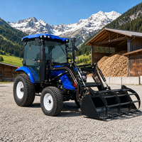 Tracteur agricole à roues 4x4 de 80 CV, modèle Exemplary, avec cabine climatisée, système hydraulique robuste, capacité de levage élevée et opération sur le terrain moderne.