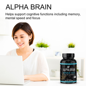 OEM alfa cervello zinco nootropico supplemento memoria chiarezza mentale miglioramento cognitivo L-teanina vitamina B6 capsule - Product Image 4