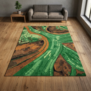 Tela de Tapicería Estampada con Patrón Abstracto Verde para Fundas de Sofá, Cortinas y Decoración del Hogar - Product Image 2