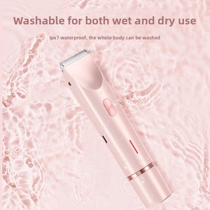 Recortadora de bikini 2 en 1 para mujer, recortadora eléctrica de vello púbico, afeitadora inalámbrica impermeable para piel sensible, para línea del bikini, axilas y piernas - Product Image 2