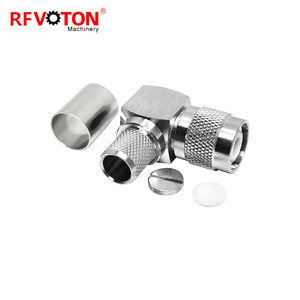 Connecteur RF coaxial TNC mâle <span class=keywords><strong>à</strong></span> angle <span class=keywords><strong>droit</strong></span> (RA) 90 degrés <span class=keywords><strong>à</strong></span> sertir pour câbles RG213, RG214, WTR400, conforme RoHS, prix usine, en stock - Product Image 3