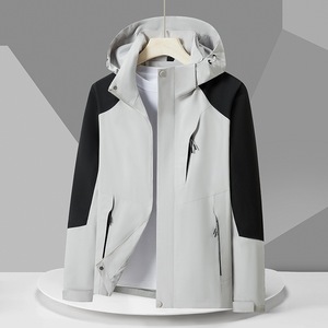 Chaqueta Cortavientos para Mujer con Forro Interior, Ropa de Trabajo para Invierno, Color Sólido, Corte Neutral con Contraste - Product Image 3