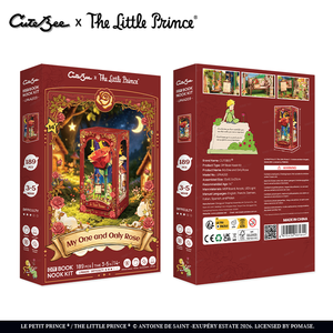 CuteBee Le Petit Prince - Kit de maison miniature DIY sous licence officielle - Mon unique rose avec éclairage LED - Product Image 2