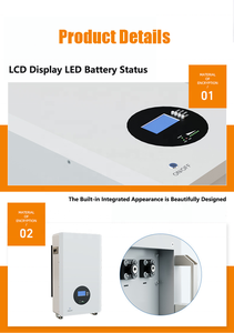 Batería Lifepo4 de 5KWH 10KWH 16KWH 48v 24v 48v 200ah, Batería Lifepo4 de Montaje en Pared de 51.2v 48v 100Ah 200Ah 280Ah 314Ah 320Ah - Product Image 5