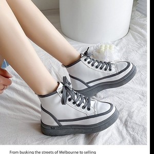 Zapatillas Deportivas Casuales Coreanas de Moda Otoñal Transpirables para Mujer Blancas - Product Image 5