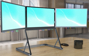 จอภาพพกพาแบบพับได้ OEM ขนาด 14 นิ้ว สามจอ ความละเอียด 1920*1200 IPS 60Hz พร้อมลำโพงในตัว สำหรับงานออฟฟิศและรีโมทคอนโทรล - Product Image 4