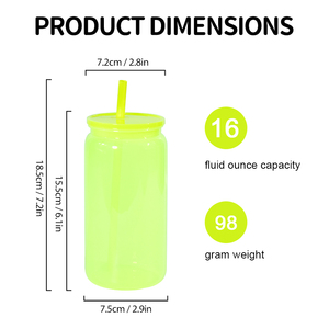 Bicchieri Trasparenti per Caffè e Feste, Colore Arcobaleno, in PP Duro Riutilizzabile, con Coperchio e Cannuccia, 16oz - Product Image 6