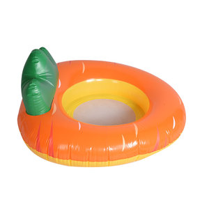 Chaise longue gonflable personnalisée pour <span class=keywords><strong>piscine</strong></span> avec filet Flotteurs de plage pour enfants Conception de carotte Installations d'amusement aquatique - Product Image 2