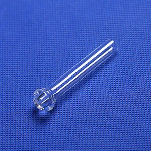 Tubo de calibración de muestra de cristal de cuarzo borosilicato transparente, accesorios de productos de cuarzo, forma de trompeta de procesamiento