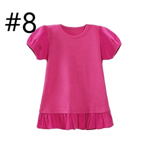 Camisetas de Verano Personalizadas para Bebés y Niñas Pequeñas, Tejidas, 100% Algodón Peinado, con Volantes y Mangas Abullonadas - Product Image 3
