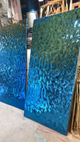 Panneaux muraux en acier inoxydable de type 201 304 316, panneaux de plafond 3D pour la maison, ondulations d'eau, plaques décoratives en acier inoxydable
