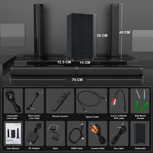 Nouvelle <span class=keywords><strong>barre</strong></span> <span class=keywords><strong>de</strong></span> <span class=keywords><strong>son</strong></span> détachable avec caisson <span class=keywords><strong>de</strong></span> basses, haut-parleur Bluetooth, système audio domestique pour téléviseur, <span class=keywords><strong>barre</strong></span> <span class=keywords><strong>de</strong></span> <span class=keywords><strong>son</strong></span> - Product Image 4