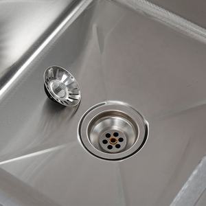 Plan de travail en acier inoxydable pour évier commercial, plan de travail de cuisine autoportant avec égouttoir, SUS201, SUS304, robuste - Product Image 5