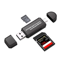 Lector de Tarjetas SD/TF de Alta Velocidad Tipo-C+USB-A 2.0, Personalizable de Fábrica, OTG, Compatible con Android/Windows/Mac/Linux, Instalación Externa