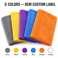 Tavelya OEM Custom 500GSM Edgeless Coral Fleece Microfiber Car Drying Towel Ultra Soft Lint Free Auto Detailing Wholesale