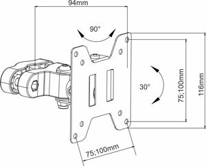 Bras de moniteur à mouvement complet, support de bureau réglable pour écran LCD de 14 à 32 pouces, support ergonomique pour <span class=keywords><strong>un</strong></span> seul moniteur - Product Image 4