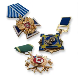 Hiçbir adedi özel madalya rozeti dokuma Polyester naylon madalya şerit üreticisi özel hatıra hatıra madalyalar