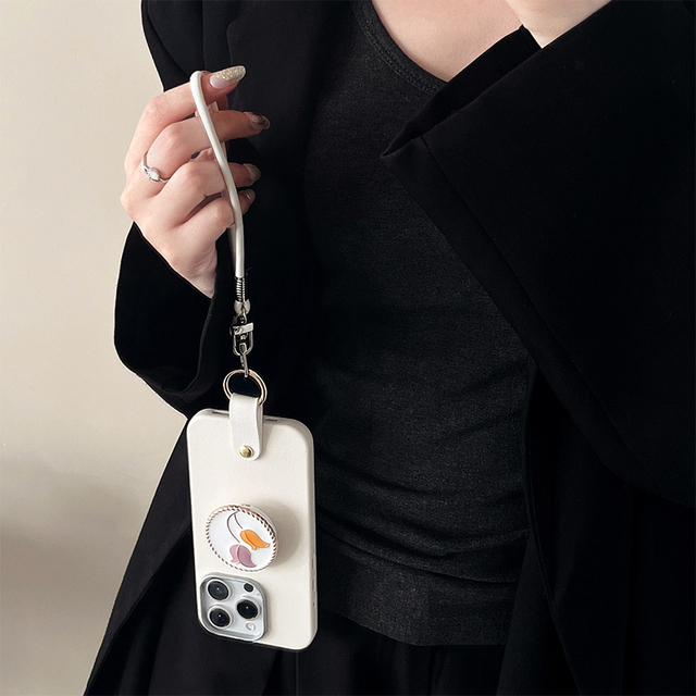 Metal Tulip Flower Phone Holder with Crossbody String Bracelet Silicone TPU Women's Fashion Phone Case for iphone 17 16 15 14 13