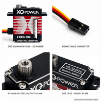 Servomoteur numérique haute vitesse XQ POWER XQ-S2221D 22KG sans noyau, engrenage en acier inoxydable, boîtier en aluminium CNC, 8.4V, pour avion RC, UAV, OEM