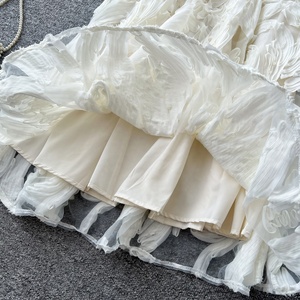 Jupe mi-longue élégante pour femme, taille haute, style rétro, polyvalente et amincissante, nouvelle collection Printemps 2026, vente en gros pour boutiques - Product Image 6