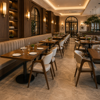 Ensemble de meubles de luxe sur mesure pour café, restaurant et restauration fine, tables et chaises pour projets de restaurants commerciaux