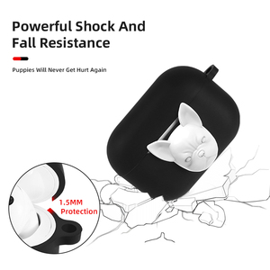 Funda de silicona para auriculares <span class=keywords><strong>Airpods</strong></span> <span class=keywords><strong>Pro</strong></span> 3, diseño <span class=keywords><strong>Original</strong></span> personalizado, dibujos animados, Bulldog 3D, novedad - Product Image 4