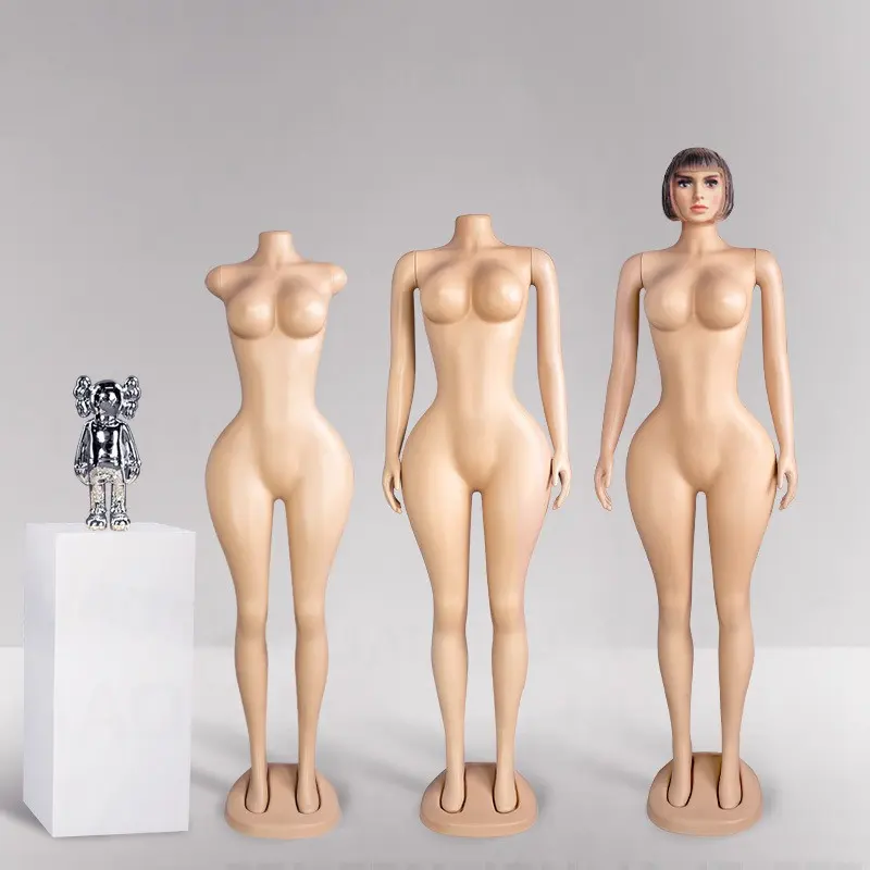 Manequins de corpo inteiro plus size de plástico feminino mais vendidos