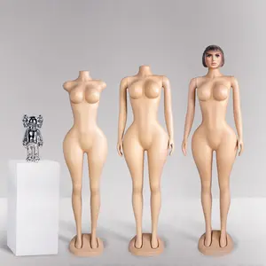 Hete Verkopende Plastic Vrouwelijke Plus Size Full Body Mannequins