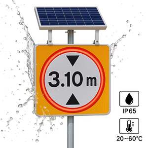لافتة تحذيرية تعمل بالطاقة الشمسية من جوانجان، مصنوعة من الألومنيوم العاكس مع حد للارتفاع للاستخدام في الطرق السريعة - Product Image 3