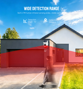 Nuovo Sensore di Movimento PIR Solare WiFi Tuya per Esterni, <span class=keywords><strong>Sistema</strong></span> di Allarme <span class=keywords><strong>Antifurto</strong></span> Impermeabile con Sirena e Luce Stroboscopica, Controllo Smart tramite APP - Product Image 6