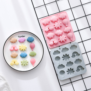 Moldes de Silicona para Pastel con Diseño de Globo Aerostático, Reutilizables, de Grado Alimenticio, Lindos Moldes Magnéticos de Silicona para Chocolate, Dulces y Hielo - Product Image 2