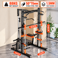 Machine Smith multifonctionnelle avec rack de musculation et système de poulies à câble pour entraînement de force à domicile