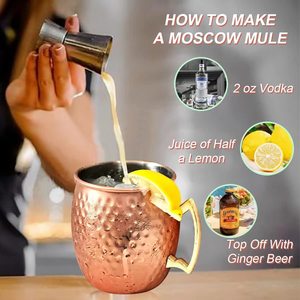 Taza de cerveza y café de mula de Moscú de acero inoxidable, taza de cobre martillado para <span class=keywords><strong>Leven</strong></span> Experimental Linkwood Linlithgow - Product Image 5