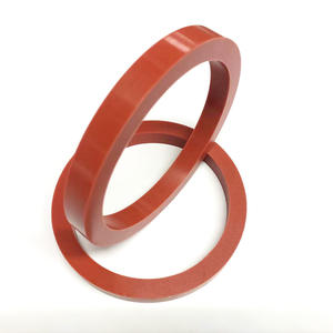 맞춤형 비표준 평평한 빨간 실리콘 고무 EPDM NBR NR 고품질 절단 성형 O 링 씰링 가스켓 Juqian 브랜드 - Product Image 4