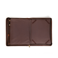 Porte-documents de voyage en cuir Crazy Horse pour hommes en gros, organiseur de documents A5, porte-tablette en cuir véritable