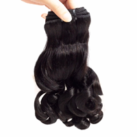 LONGFOR 100% Cheveux brésiliens bruts non traités 8A Fumi Curly 100% paquets de cheveux humains 10 "-22" doux et lisses pour les femmes