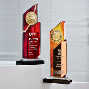 Trofeo de Cristal Artificial con Impresión UV Personalizada - Premios de Honor para Reuniones Anuales y Aniversarios con Personalización de Color - Product Image 1
