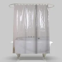 Cortina de ducha transparente impermeable PEVA, accesorios de baño, gran oferta
